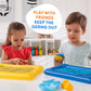 Sensory Sand Inflatable Sand Trays - Small 16.5"x10.5", Holds 2 lbs, Plastic, Available in Orange, Green, Blue, Yellow, Model SS4706
