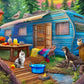 300 Pieces Jigsaw Puzzles For Adults - Puzzles For Kids Ages 6-8 8-10 10-12 - Large Piece Puzzles For Seniors - Woodland Caravan Camping