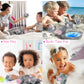 Dollibu Elephant Family Animal Bath Squirters 4 Piece Bath Toy Set, Children Bath Toys For Bathtime & Water Fun, Girls & Boys Floating Rubber Squirt Toys, Pool Toys For Kids - Gray Elephant