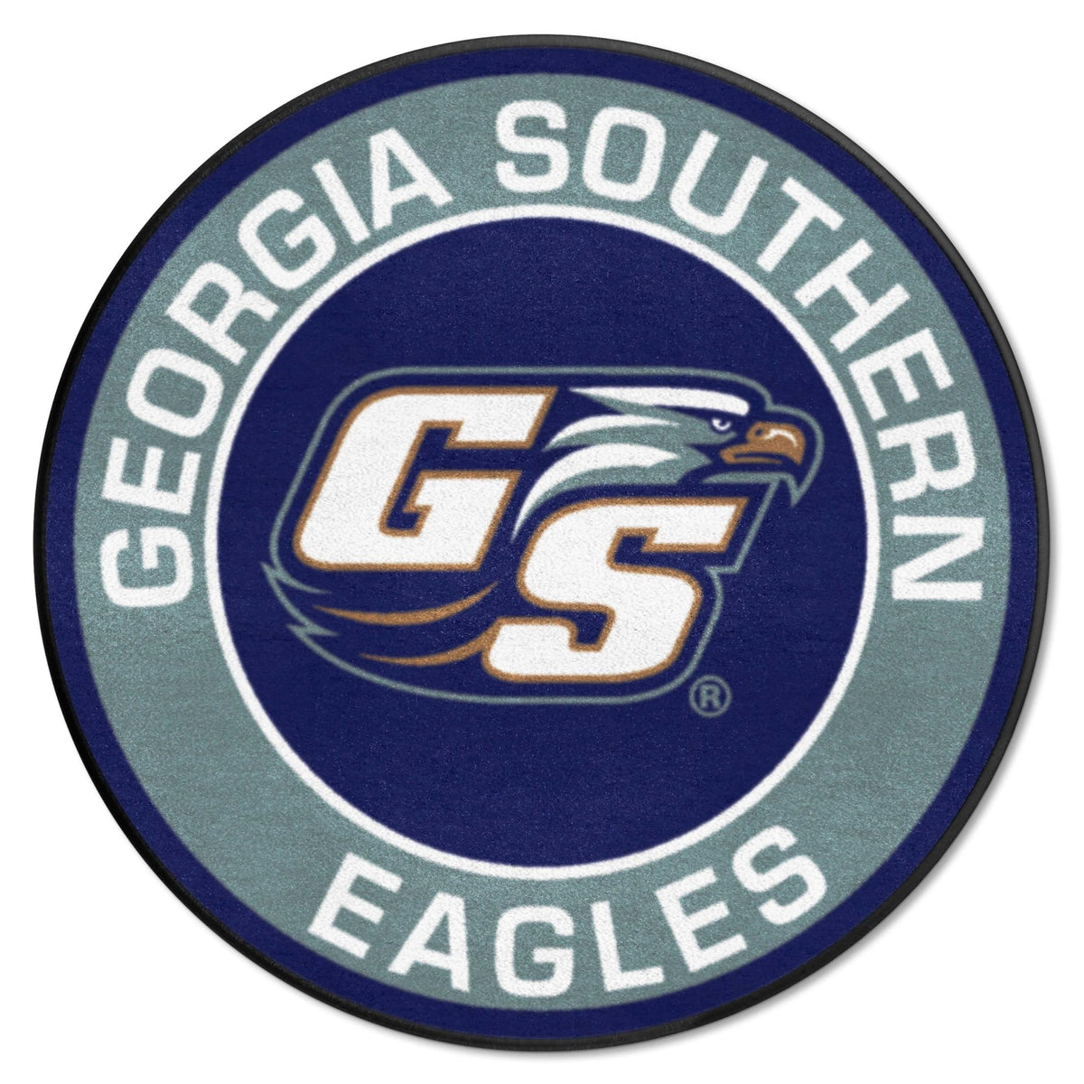 FANMATS 19622 Georgia Southern Eagles Roundel Rug - 27in. Diameter