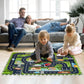 Sorbus Foam Playmat For Kids - Traffic Play Mat For Babies - Interlocking Floor Mats City Road Design - Track Play Rug For Children - Educational Playmat Rug Squares For Toy Cars & Trucks (12 Tiles)
