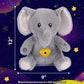 Cuteoy Elephant Plush Night Light Projector - 12 Inch Grey Musical Soother for Kids, Lullabies Sleep Aid Gift