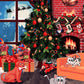 Christmas Puzzles Jigsaw Puzzle 300 Pieces for Kids and Adults -Cozy Christmas Holiday Puzzle - Educational Games for Elders Chi