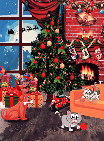 Christmas Puzzles Jigsaw Puzzle 300 Pieces for Kids and Adults -Cozy Christmas Holiday Puzzle - Educational Games for Elders Chi