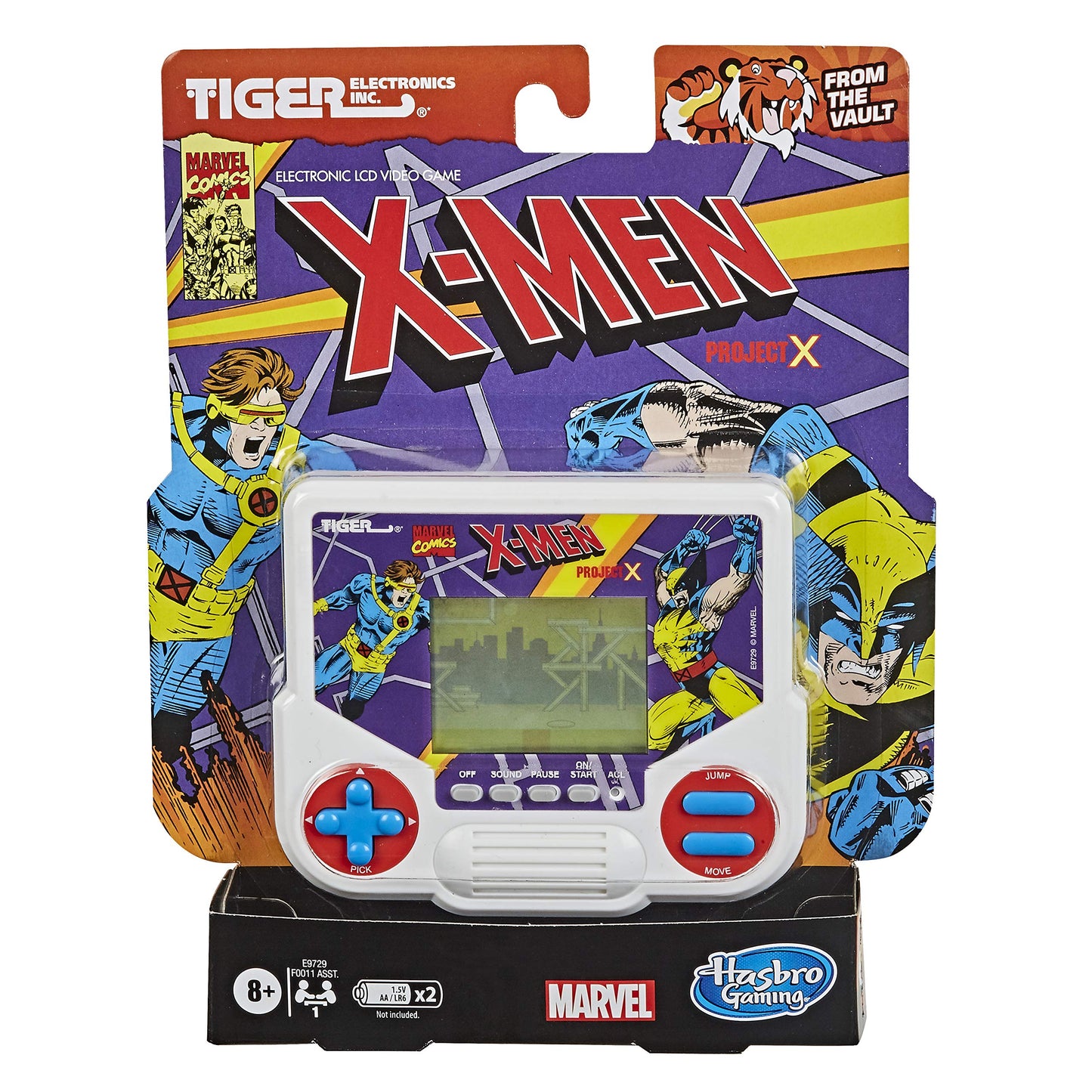 Hasbro Gaming Tiger Electronics Marvel X-Men Project X Electronic Lcd Video Game, Retro-Inspired 1-Player Handheld Game, Ages 8 And Up