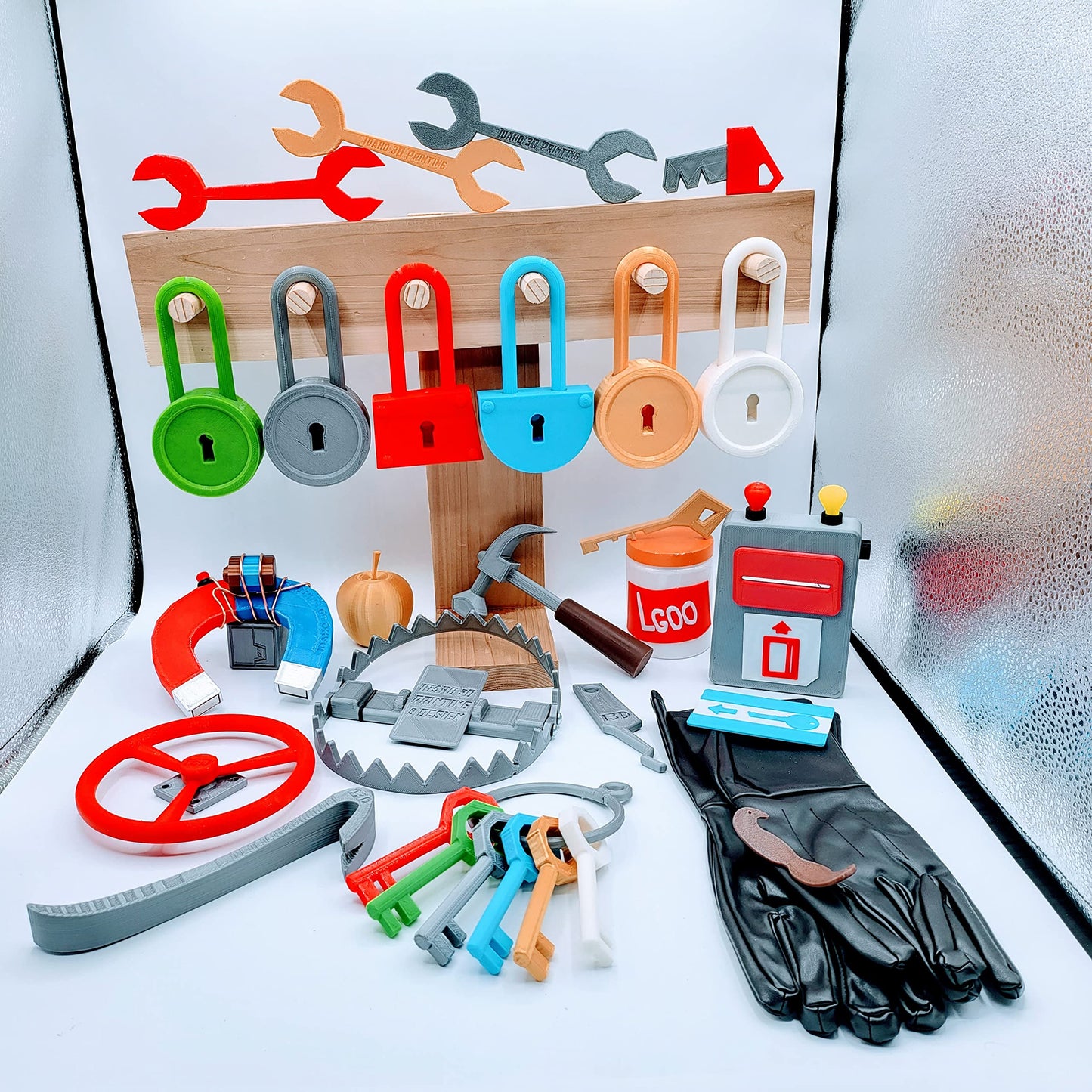 Hello Neighbor Toy Set - Complete Collection 3D Printed |Locks Keys Pretend Play| Made In Usa - Fan Inspired