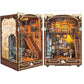 SUNNINO Book Nook Kit - DIY Miniature House Kit Tiny House 3D Wooden Puzzles Book Nook Kits for Adults, DIY Bookshelf Decor Gift