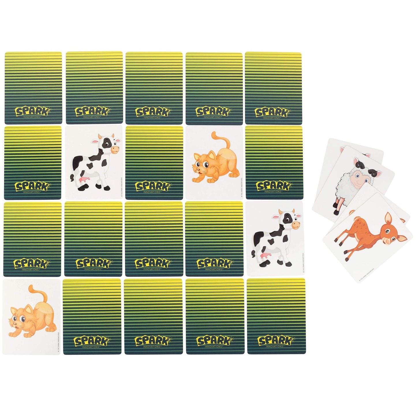Spark Innovations Animal Matching Cards, Kids Game, Memory Game With Animal Picture Cards, Toddler Games, Matching Game, Prescho