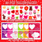 Octeric 28 Packs Valentines Day Gards With Mochi Squishy Toy, Kawaii Stress Relief Squeeze For Kids, Exchange Gifts Classroom Pr