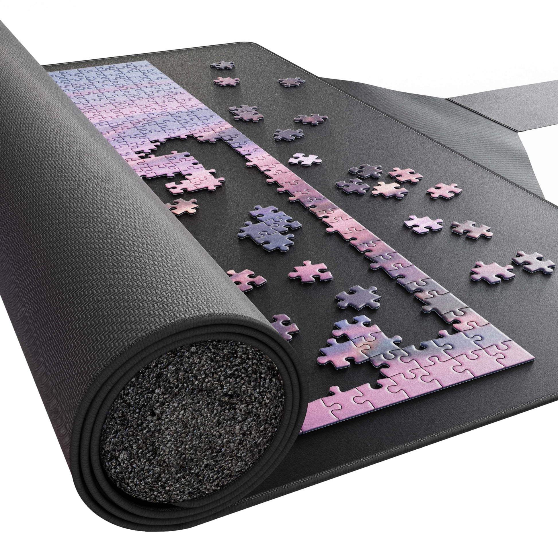enhanced Puzzle Mat - 37 x 59 Inches - Up to 3000 Pieces - Jigsaw Puzzle Roll Up Mat - Non Slip Rubber Bottom - Soft Polyester Surface - with Gift Packaging