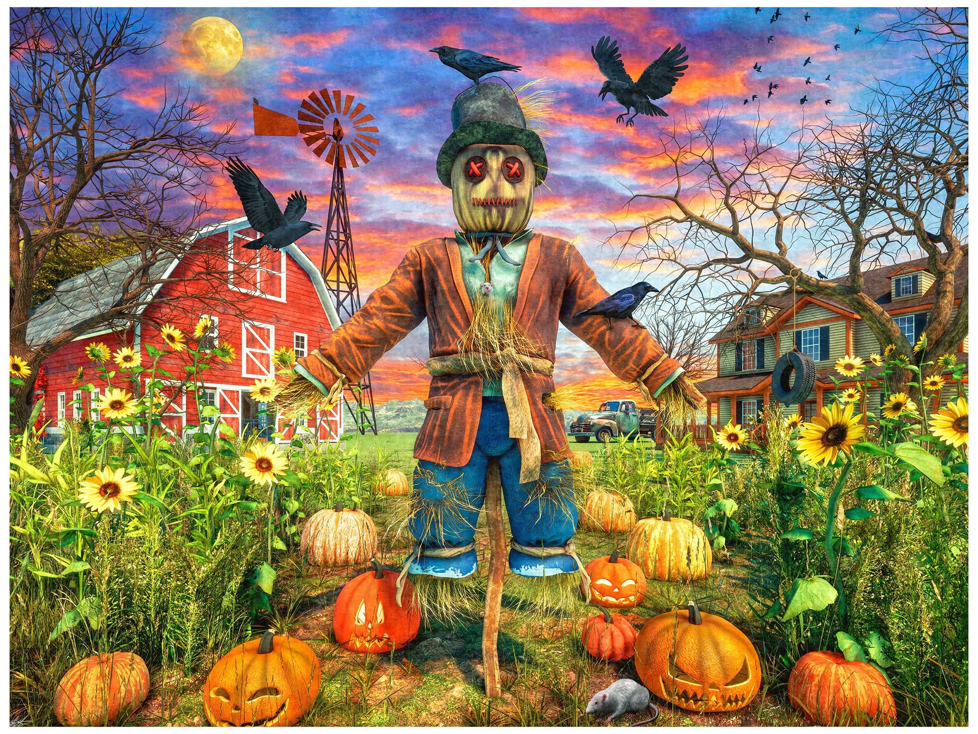 The Scarecrow Jigsaw Puzzle 550 Piece by Vermont Christmas Company