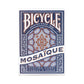 Bicycle Mosaique Playing Cards - Small Blue Cardboard Deck - Model INT02491