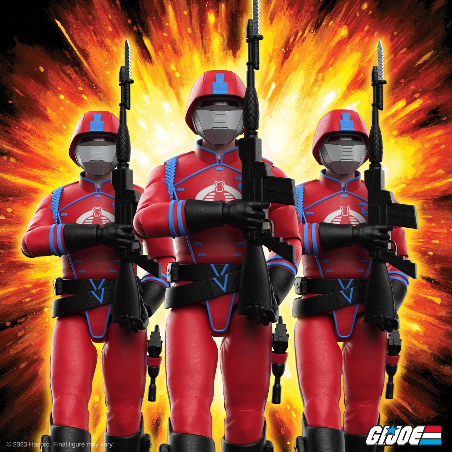 Super7 Ultimates! G.I. Joe Cobra Crimson Guard - 7'' G.I. Joe Action Figure With Accessories Classic Cartoon Collectibles And Re