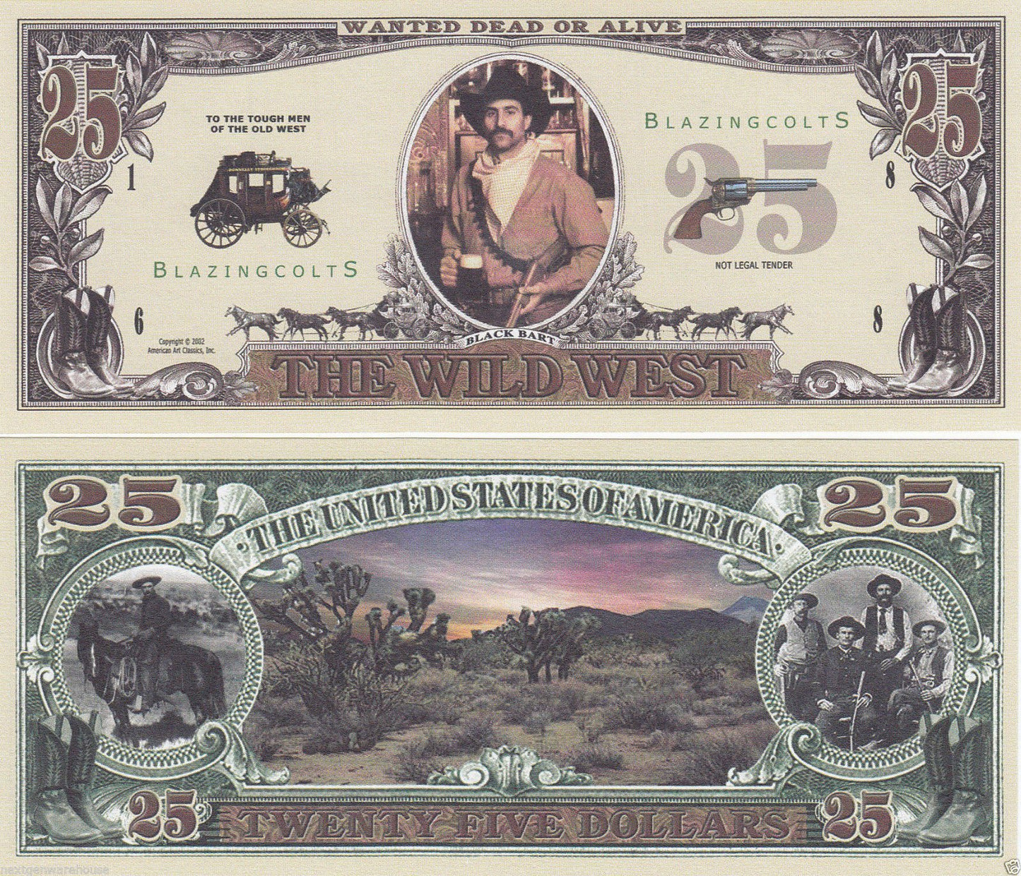 American Art Classics Wild West Novelty Money - (Pack Of 50 Bills)