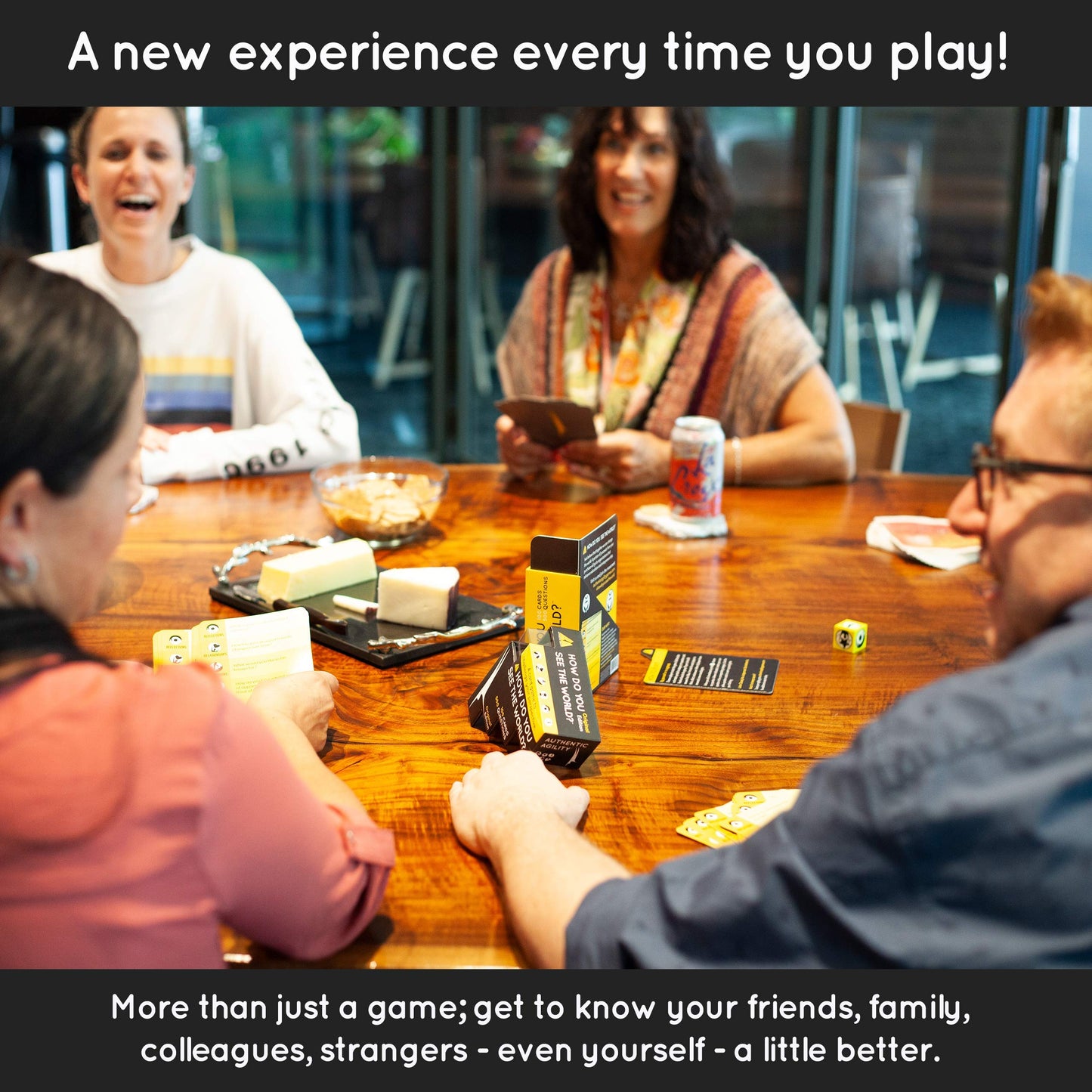 Authentic Agility Conversation Card Game (100 Cards - 500 Questions) Family Card Games For Adults, Teens, Families - Ice Breaker