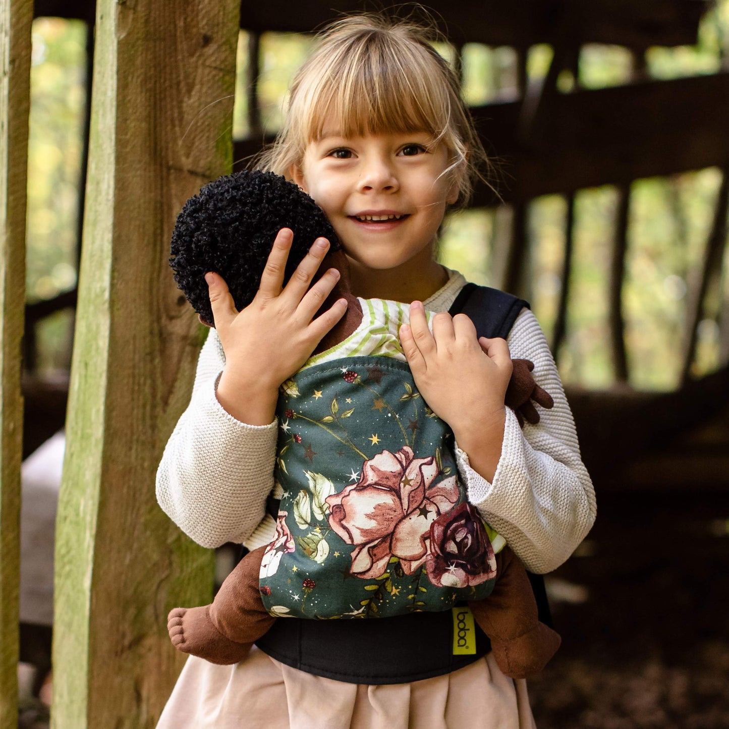 Boba Mini Doll Carrier Adorable Toy Carrier For Your Little Boy Or Girl (Forest Flower Child)