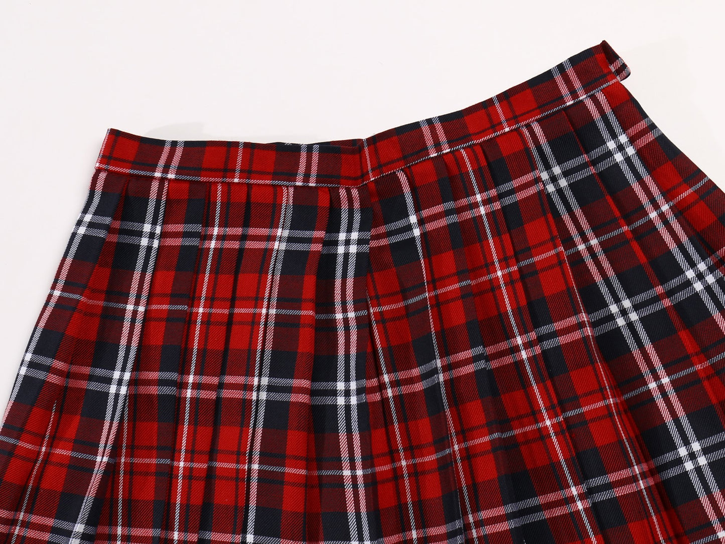 Girl'S Japan School A-Line Kilt Plaid Pleated Cosplay Skirts (S,Red Blue)