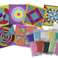 Activa ArtiSands Geometric Sand Art Board Craft Kit, 6 Designs & 10 Sand Colors | Includes Storage Box Craft Tray