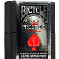 Bicycle Prestige Waterproof Plastic Playing Cards, Red & Blue (Colors May Vary)