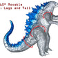 Twcare Mega Godzilla Vs Kong Movie Series Action Figure Toy, Movable Joints Birthday Gift For Boys And Girls, Travel Bag