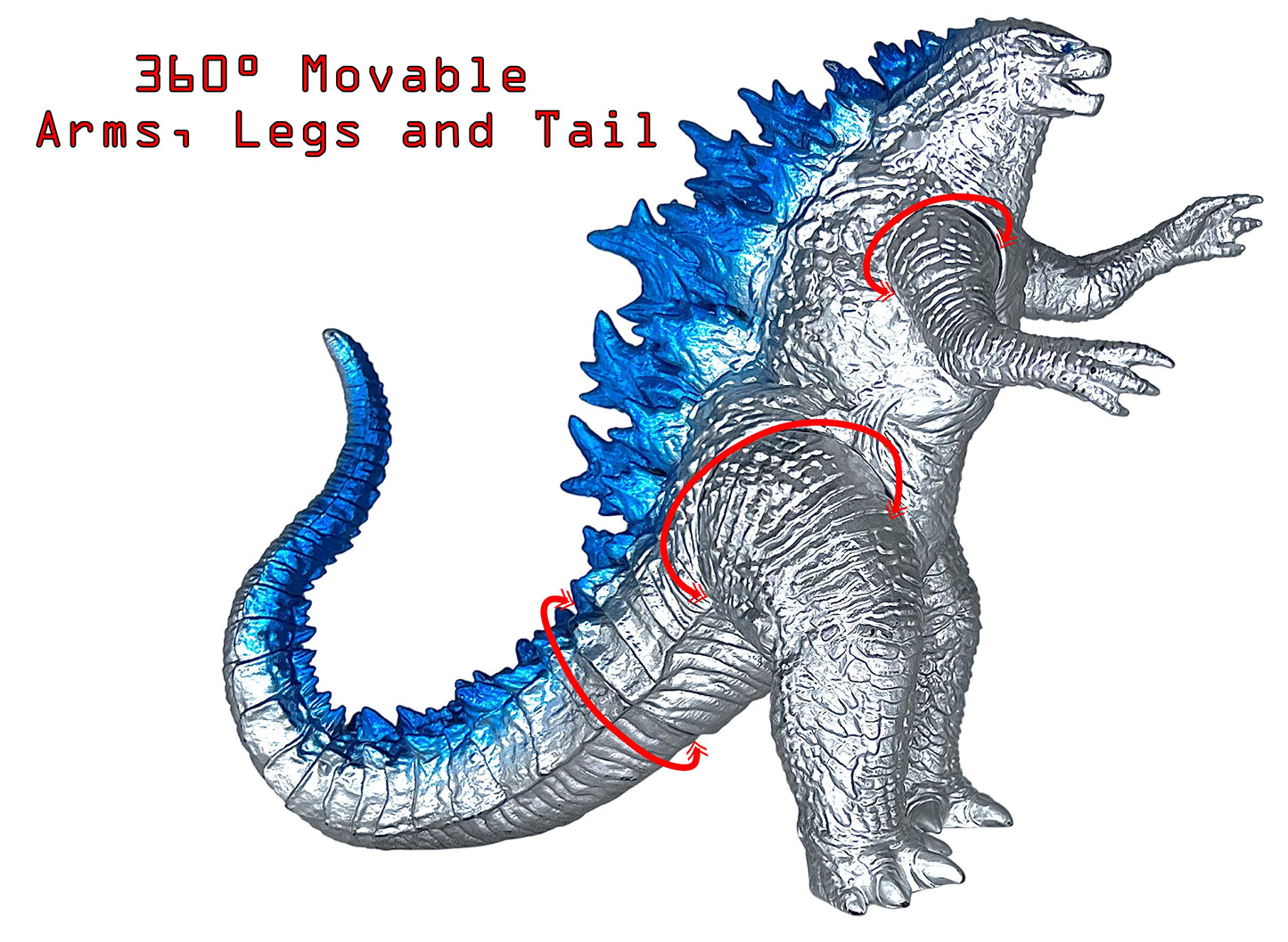 Twcare Mega Godzilla Vs Kong Movie Series Action Figure Toy, Movable Joints Birthday Gift For Boys And Girls, Travel Bag