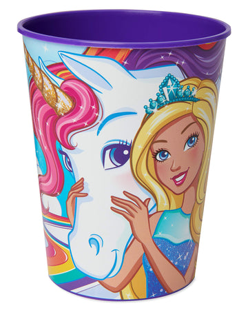 American Greetings Barbie Party Supplies, 16 oz. Plastic Party Cups (8-Count)