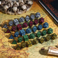 Haxtec Gemstone Dnd Dice With Premiun Dnd Dice Case Rainbow Glass D&D Dice Dungeons And Dragons Ttrpg Gift