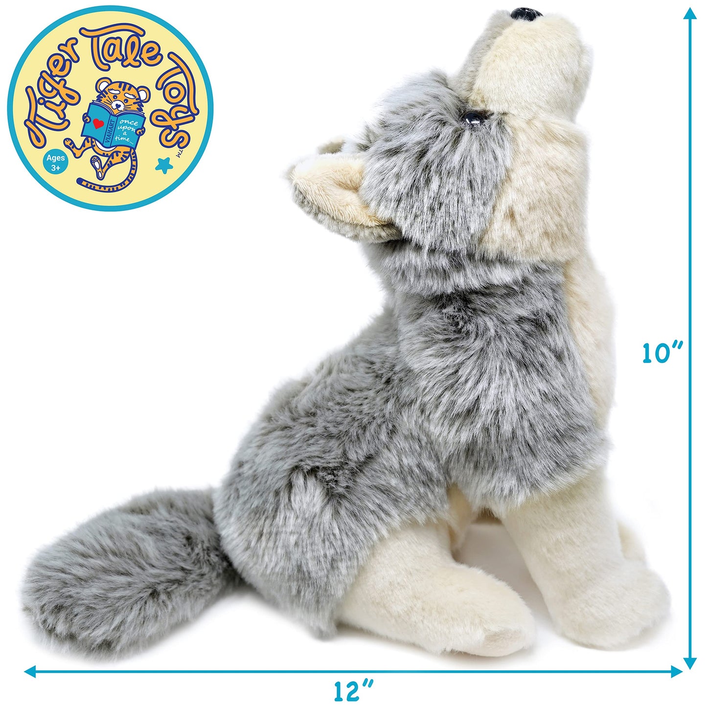 VIAHART Wolcott The Wolf | 11 Inch Stuffed Animal Plush | by Tiger Tale Toys