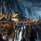 Puzzles for mature-themeds 1000 Pieces Lord of The Rings Puzzle Waterfall Town 1000 Piece Puzzle for mature-themeds Artwork Jigsaw Puzzle Family Game Puzzle