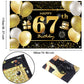 67Th Happy Birthday Banner Birthday Decorations For Men Birthday Party Decorations Birthday Backdrop
