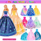 50Pcs 11.5 Inch Fashion Girl Doll With Clothes And Accessories Set Include Doll, Fur Coat, Pricess Dresses, Fashion Dresses,Slip Dress, Outfits, Bikini For Girls (Include Doll)