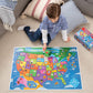 Peaceable Kingdom United States Floor Puzzle for Kids - USA States & Capitals Map for Ages 5+, Preschool Toy for Boys & Girls