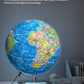 Waldauge Illuminated World Globe With Stand, 13'' Earth Globes With Stable Heavy Metal Base For Kids Classroom Learning, Led Con