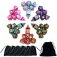 SmartDealsPro 6 x 7 Sets (42 pcs) Glitter Polyhedral Dice Sets with Pouches for DND RPG MTG Dungeon and Dragons Table Board Roll