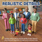 Creative Minds Marvel Education African American Family Toy Figure Set for Kids Ages 3+, Set of 8 Inclusive and Diverse Dollhous