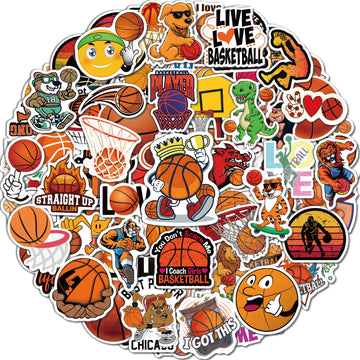 Benresive 100 Pcs Basketball Stickers For Kids, Sport Stickers For Water Bottles, Waterproof Water Bottle Stickers For Boys, Vinyl Laptop Stickers, Kids Boys Classroom Prizes For Elementary Students