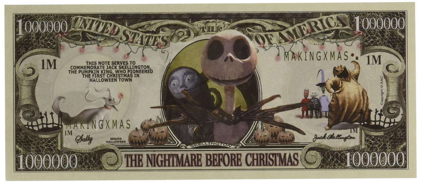 (25) Nightmare Before Christmas Million Dollar Bill