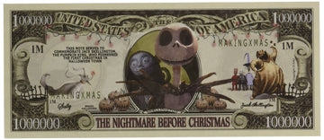 (25) Nightmare Before Christmas Million Dollar Bill