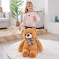 Ikasa Giant Teddy Bear Plush Toy Stuffed Animals (Brown, 30 Inches)