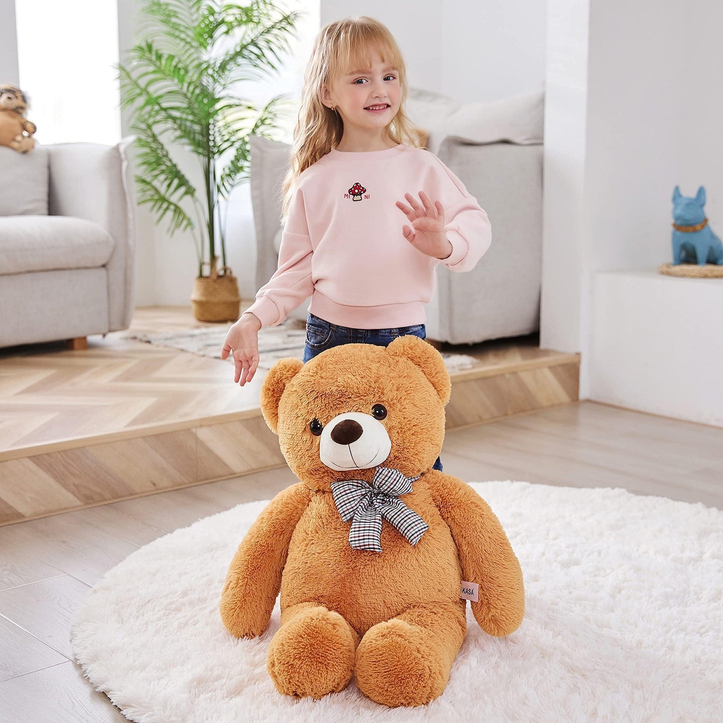 Ikasa Giant Teddy Bear Plush Toy Stuffed Animals (Brown, 30 Inches)