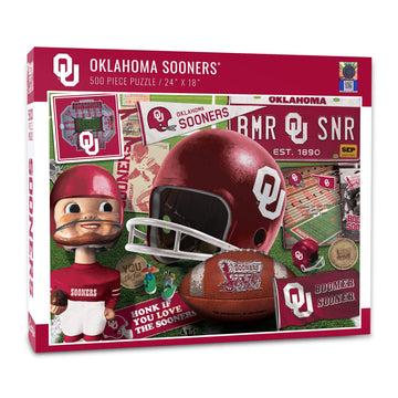 Youthefan Ncaa Oklahoma Sooners Retro Series Puzzle - 500 Pieces, Team Colors, Large