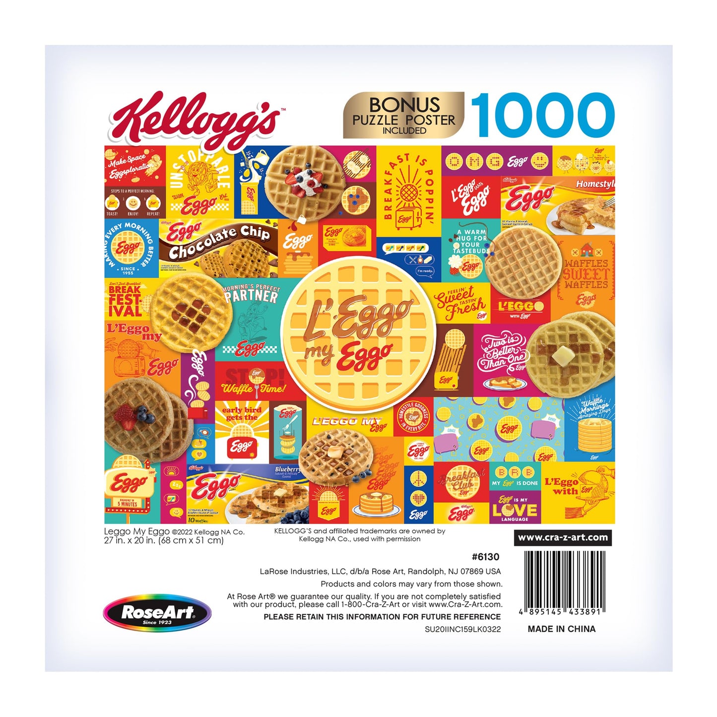 Roseart - Kellogg'S - Leggo My Eggo - 1000 Piece Jigsaw Puzzles For Adults