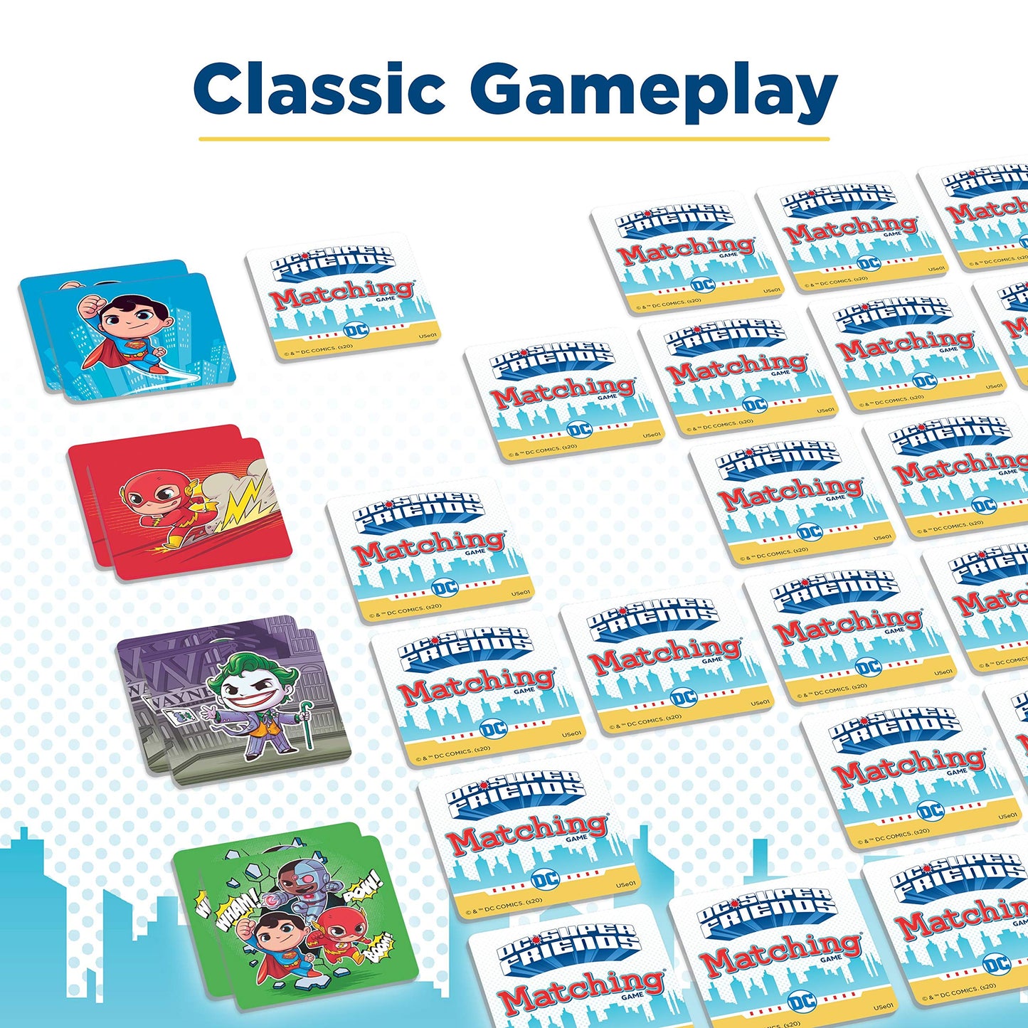 Wonder Forge DC Super Friends Memory Game, Ages 3+, Cardboard, Fun & Fast Matching Game, Model 60001901