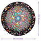 Bgraamiens Puzzle-Flower Whisper-1000 Pieces Round Puzzle Color Challenge Jigsaw Puzzles For Adults And Kids