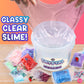 FUN KIDZ 4 LB Huge Glassy Clear Slime Bucket Toy - 64 FL OZ Premade Crystal Slime Kit with 29 Add-ins for Kids Party Fun