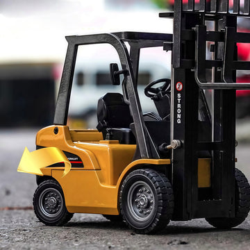 Gemini&Genius 1/50 Scale Diecast Forklift Truck Toys Engineering Vehicle Fork Truck Construction Alloy Warehouse Vehicle Models