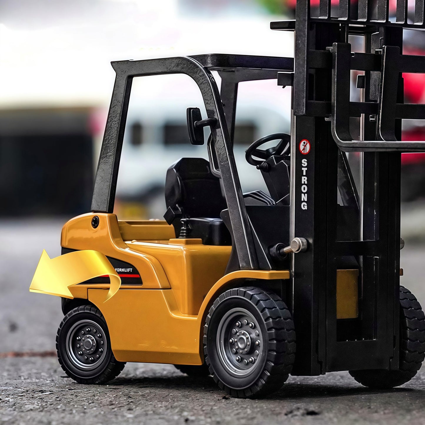 Forklift Truck Toy With Moveable Joint, 1:50 Scale Diecast Warehouse Lifting Vehicle For Kids, Forklift Toy, Alloy Fork Truck Mo