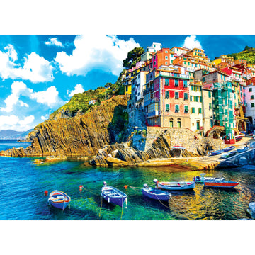 KODAK PREMIUM PUZZLES 1500 Piece Jigsaw Puzzle - Cinque Terre Riomaggiore Village, Multi-colored, Cardboard, Model 8900ZZS