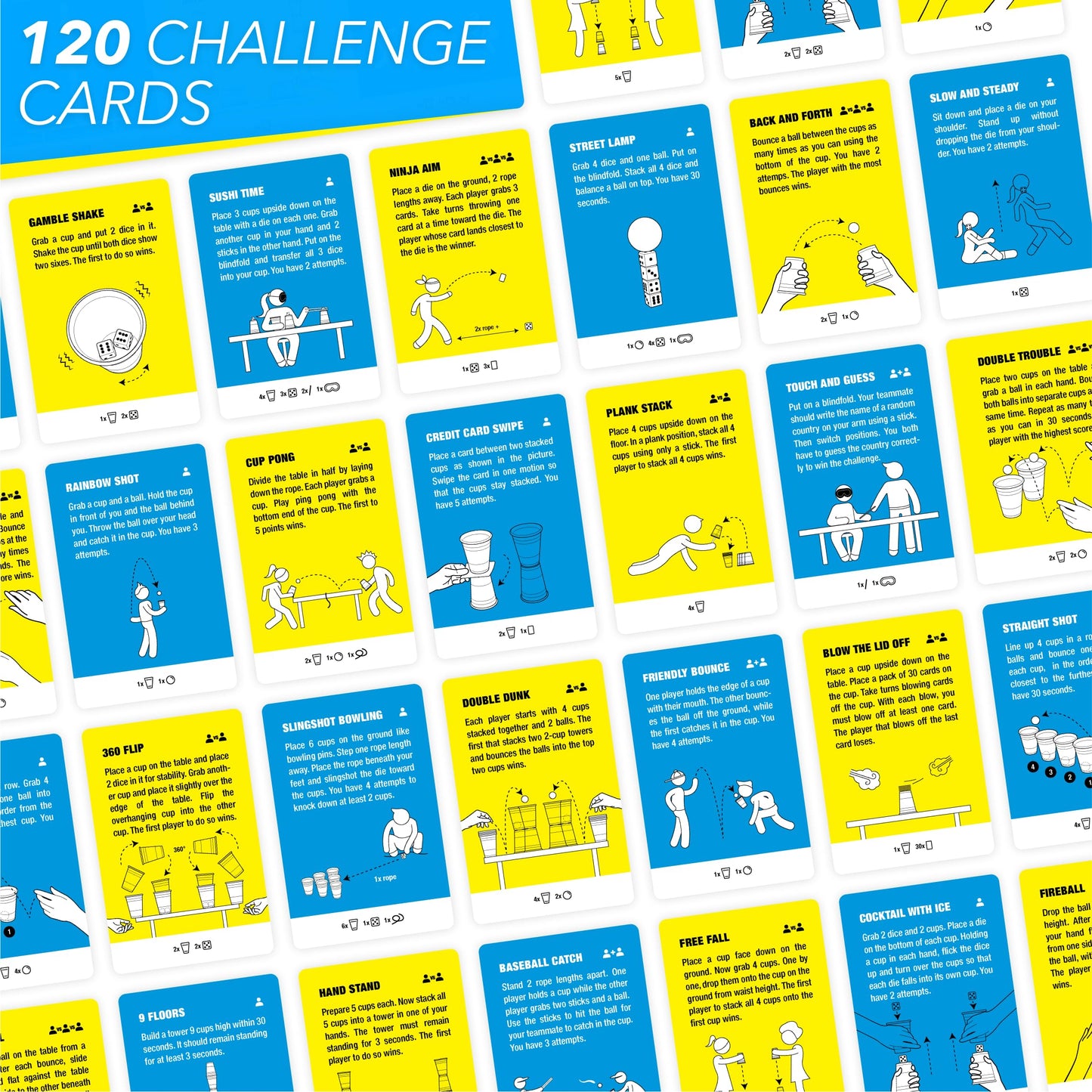 The World Game Super Skills Action Game - 120 Challenges, Medium Size, Multicolor, Model SUPER-2410-EN4