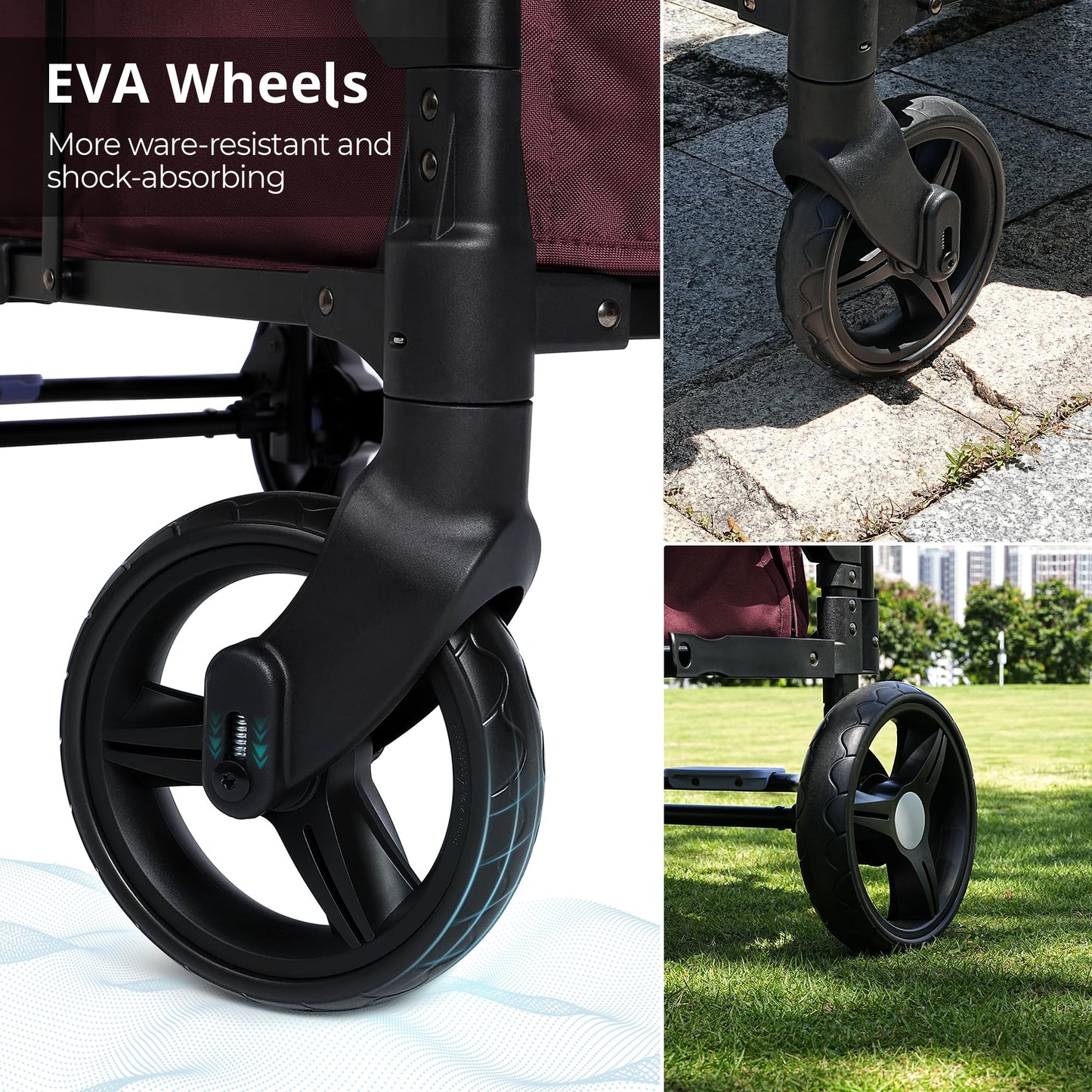 Momfann Stroller Wagon For 2 Kids, Baby Wagon Stroller With Adjustable Handle For Infants And Toddlers With Canopy & Organizer,